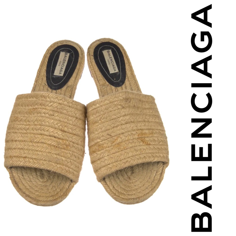 Balenciaga Straw Espadrilles